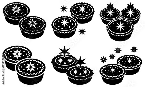 christmas mince pies vector