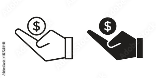 Profit icons set. Simple set of vector illustrations