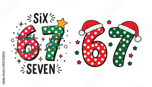christmas six seven t shirt design