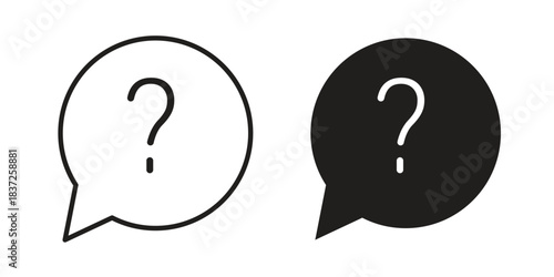 Question mark icons set. Simple set of vector illustrations