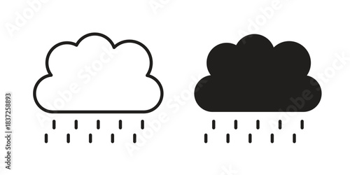 Rain icons set. Simple set of vector illustrations