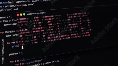 Failed code iteration displays progress bar with text on a developer's terminal screen, showcasing a failed process in a digital workspace. Zoom