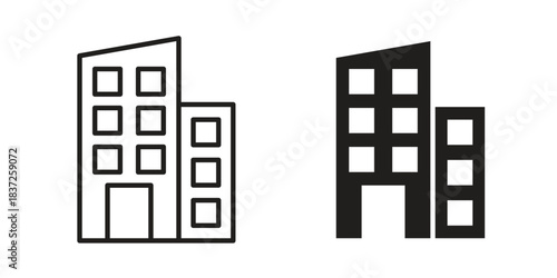 Real estate icons set. Simple set of vector illustrations