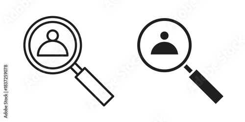Recruitment icons set. Simple set of vector illustrations
