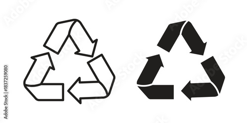 Recycle icons set. Simple set of vector illustrations