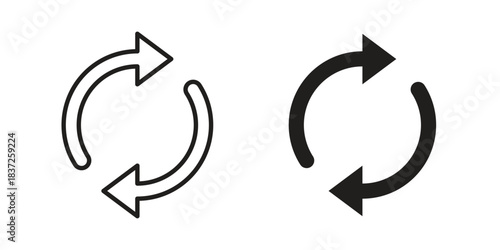 Refresh icons set. Simple set of vector illustrations