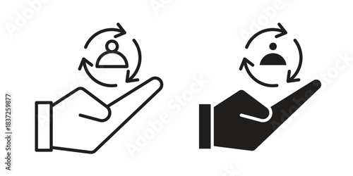 Retention icons set. Simple set of vector illustrations