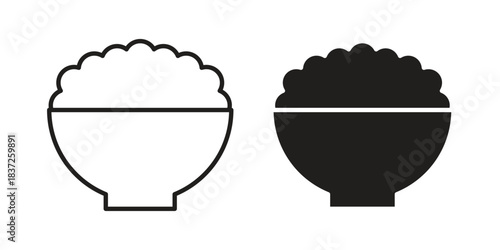 Rise Bowl icons set. Simple set of vector illustrations