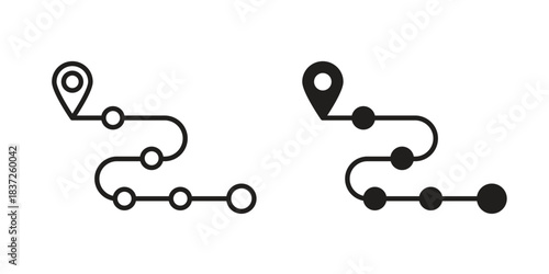 Roadmap icons set. Simple set of vector illustrations