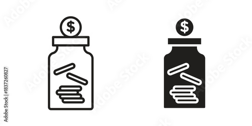 Savings icons set. Simple set of vector illustrations