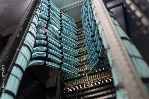 Modern Data Center with Cable Management