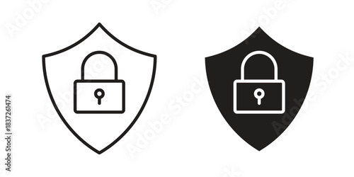 Security lock icons set. Simple set of vector illustrations
