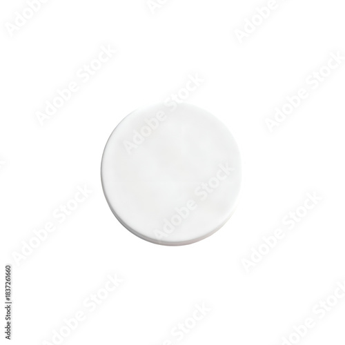 A simple isolated white circle on a completely black background