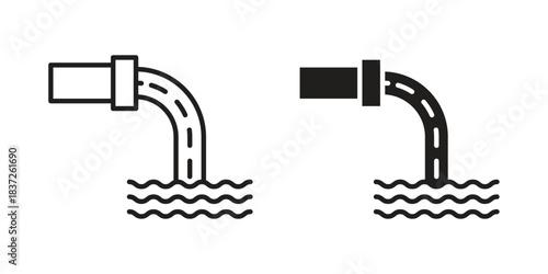 Sewage icons set. Simple set of vector illustrations