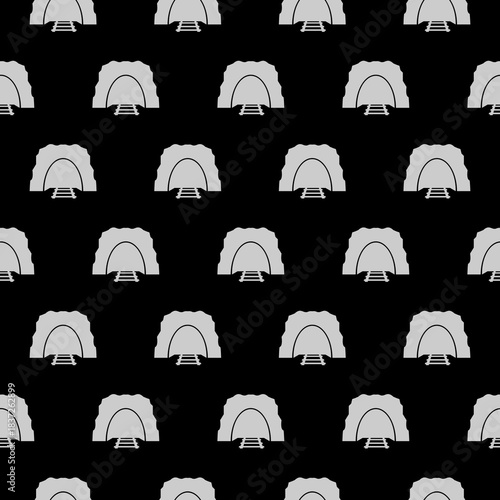 Coal mining seamless pattern isolated on white background