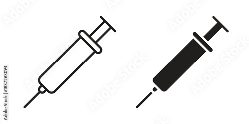 Syringe icons set. Simple set of vector illustrations