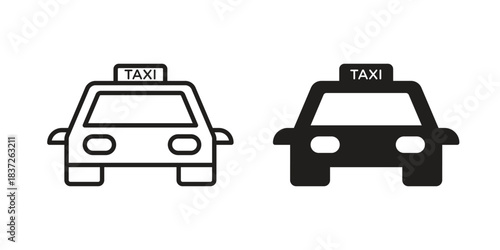 Taxi icons set. Simple set of vector illustrations