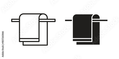Towel icons set. Simple set of vector illustrations