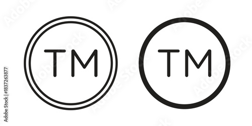 Trademark icons set. Simple set of vector illustrations