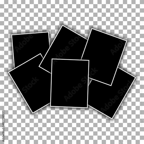 Background of realistic vector photo frames. Template retro photo design, Vector illustration. Eps 10