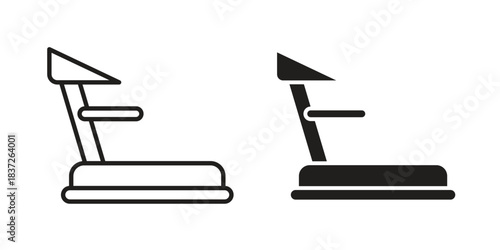 Treadmill icons set. Simple set of vector illustrations