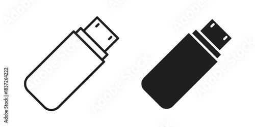 usb drive icons set. Simple set of vector illustrations