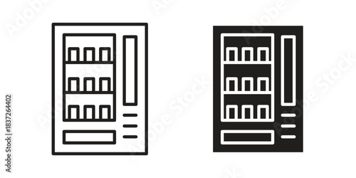 Vending machine icons set. Simple set of vector illustrations