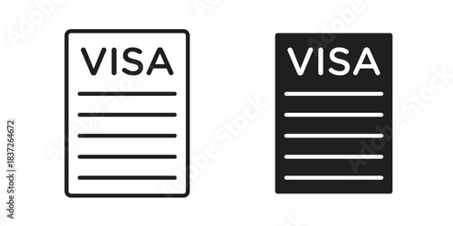 Visa icons set. Simple set of vector illustrations