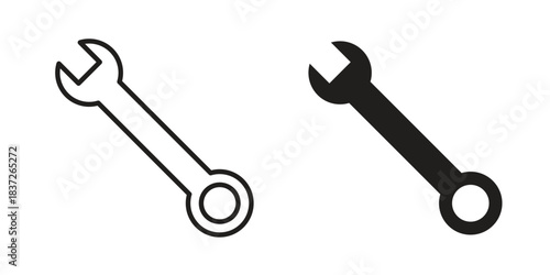 Wrench icons set. Simple set of vector illustrations