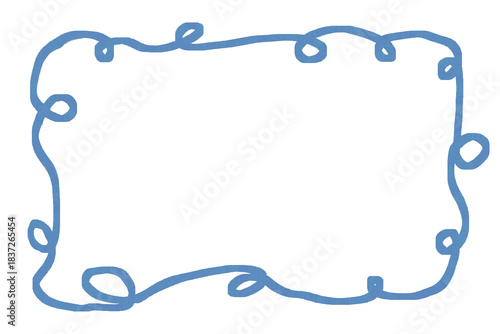 twirly light blue ribbon frame	