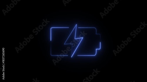 a digital graphic depicting a battery icon with a lightning bolt symbol, commonly representing fast charging or a fully charged status. 