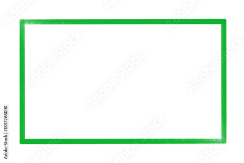 Green color square smudging frame