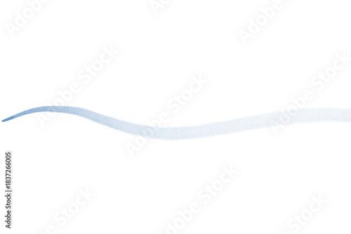 Fading light blue ink waving line image