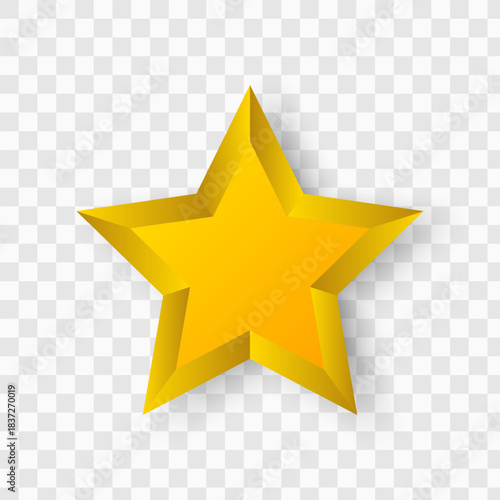 Five-pointed gold star. Vector illustration Eps 10