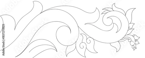 Squiggle Curly Line. Decorative Design Element. vector file illustration.