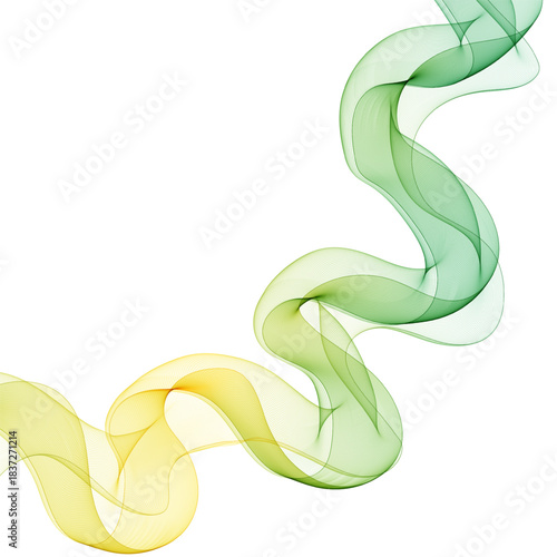 Green abstract wave. Vector wave pattern. Eps 10