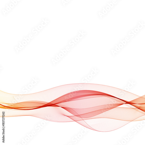 Red wave abstraction. Brochure Template. Eps 10
