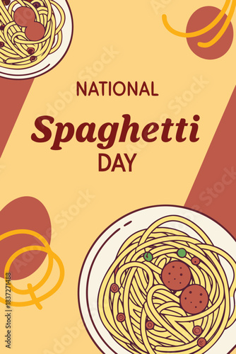 National Spaghetti Day poster design