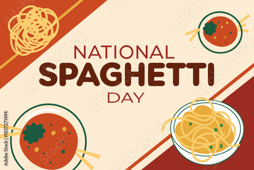National Spaghetti Day celebration background graphic 