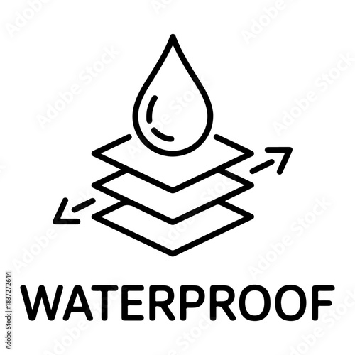 waterproof water resistant icon set