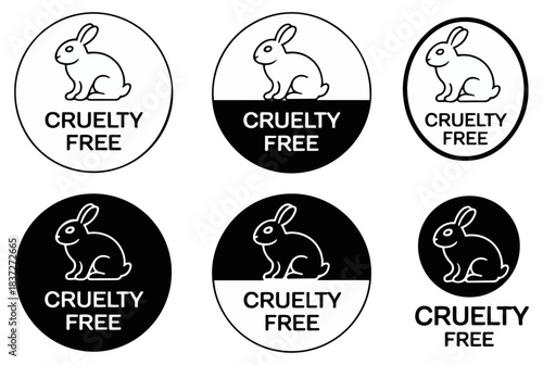 cruelty free product label vector