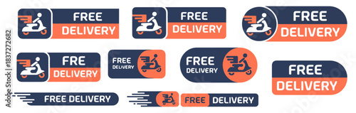free delivery shipping express service icons