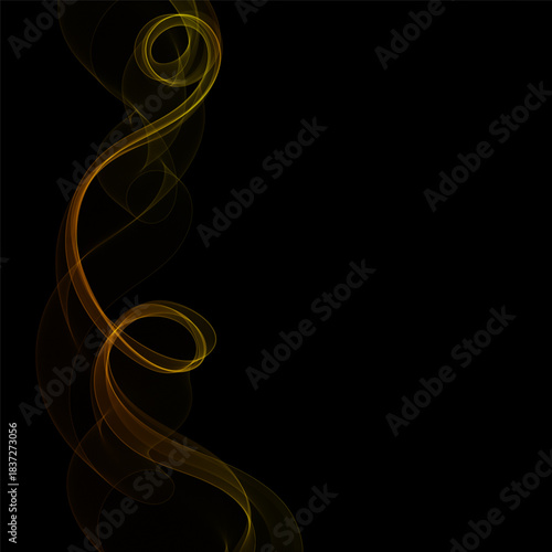 Color wave on a black background. Abstract vector pattern. Eps 10