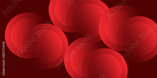 Red abstract background. Dynamic shapes composition. Eps10 vector