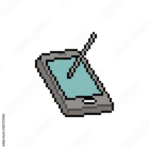 digital notes device pixel art