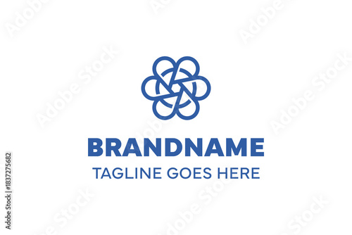 Flower Camera Aperture Modern Logo, symbolizing creativity, focus, and natural beauty