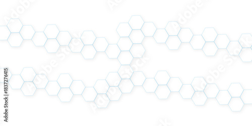 Abstract white hexagon concept background. Modern pattern polygon art in illustration art background.  geometry science and technology.