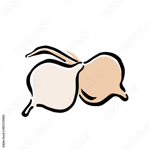 Healthy food vector illustration jicama in a hand drawn style. Perfect for nutrition, diet content, meal prep, and educational design.