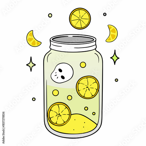 Lemonade ghost jar