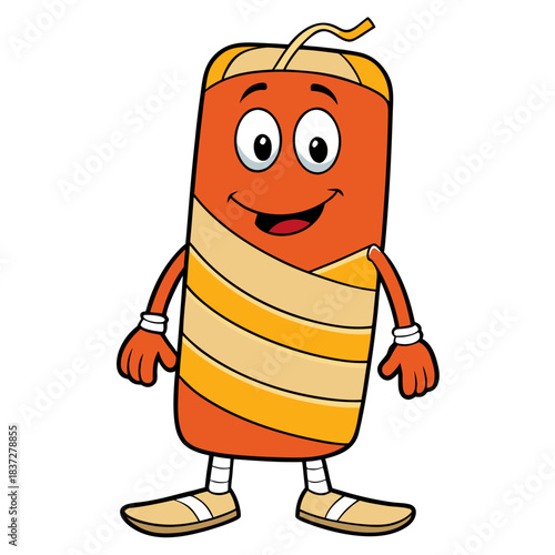Hotdog mummy wrapped in pastry bandages